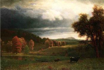 Albert Bierstadt : Autumn Landscape The Catskills